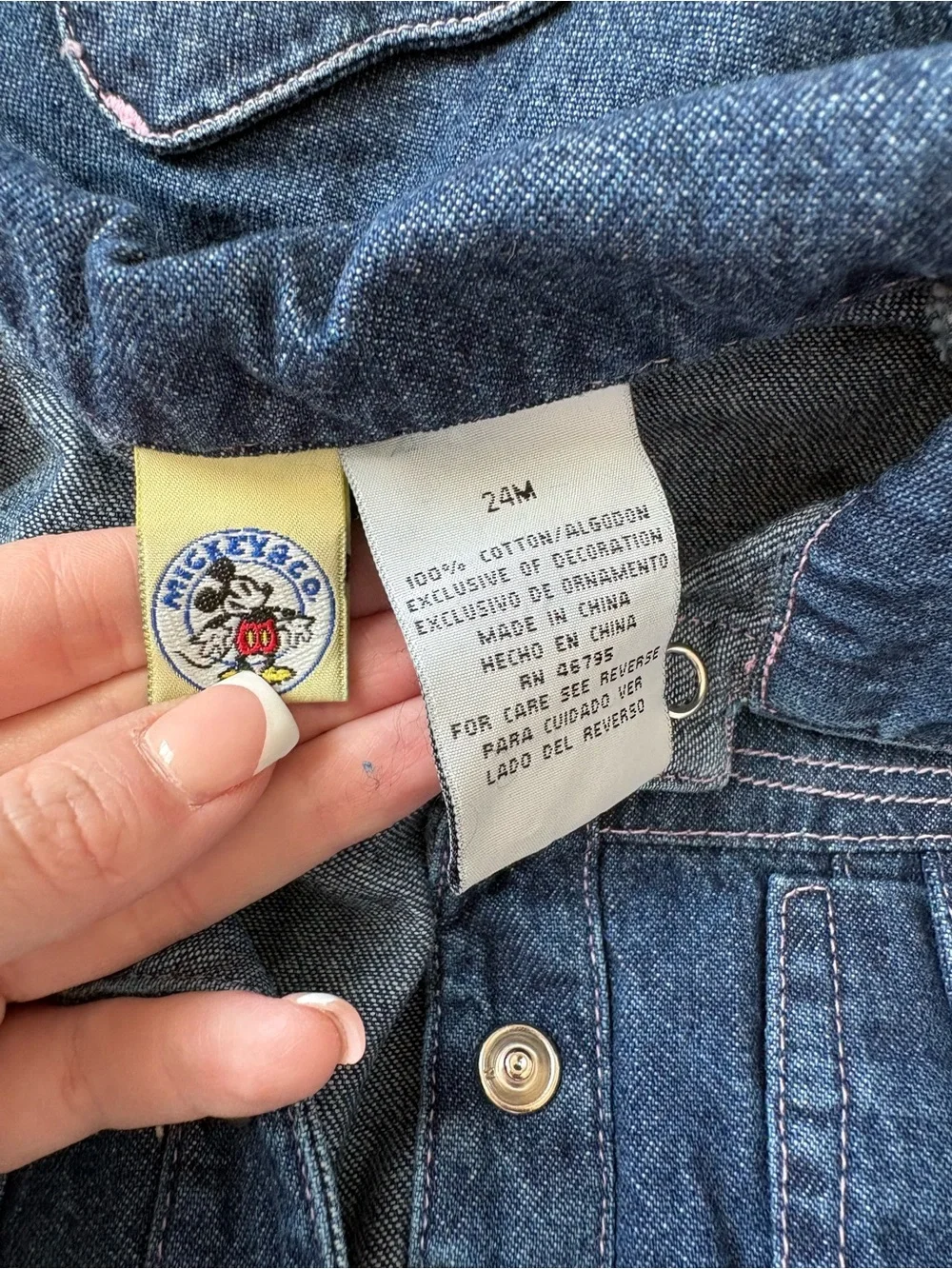 Baby Minnie Mouse Girls Denim Jacket & Pants Set